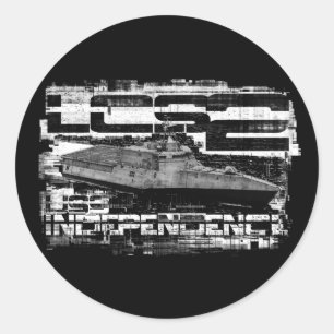 Adesivo Redondo Navio de combate Litoral Vinheta da Independência