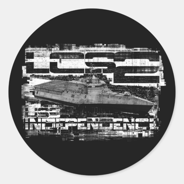 Adesivo Redondo Navio de combate Litoral Vinheta da Independência (Frente)