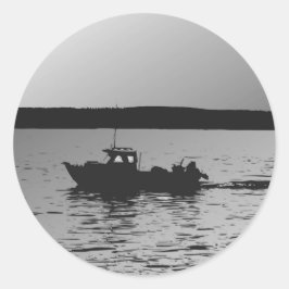 Adesivo Redondo Navio de pesca