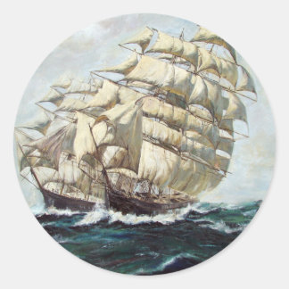 Adesivo Redondo Navios à vela