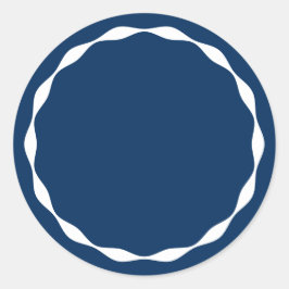 Adesivo Redondo Navy Blank Circle Custom Spice Container Sticker