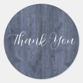 Adesivo Redondo Navy Wood Eucalyptus Wedding Round Stickers