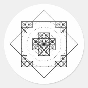 Adesivo Redondo Nazca mandala peru símbolo geoglife geometria sagr