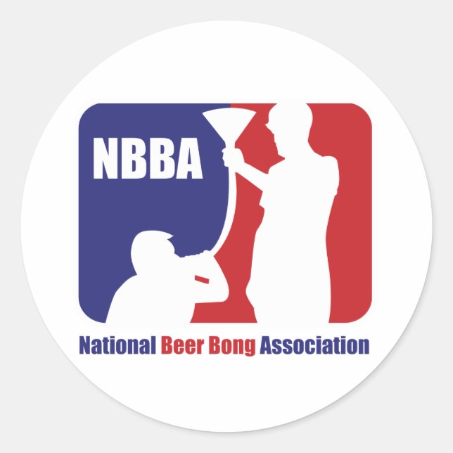 Adesivo Redondo NBBA, Associação Nacional de Beer Bong (Frente)