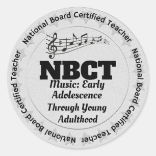 Adesivo Redondo NBCT Música Adolescência Precoce à Juventude Adult