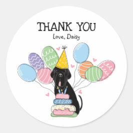Adesivo Redondo Neapolitan Mastiff Birthday Favor Tags Sticker