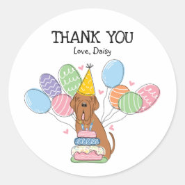 Adesivo Redondo Neapolitan Mastiff Birthday Favor Tags Sticker