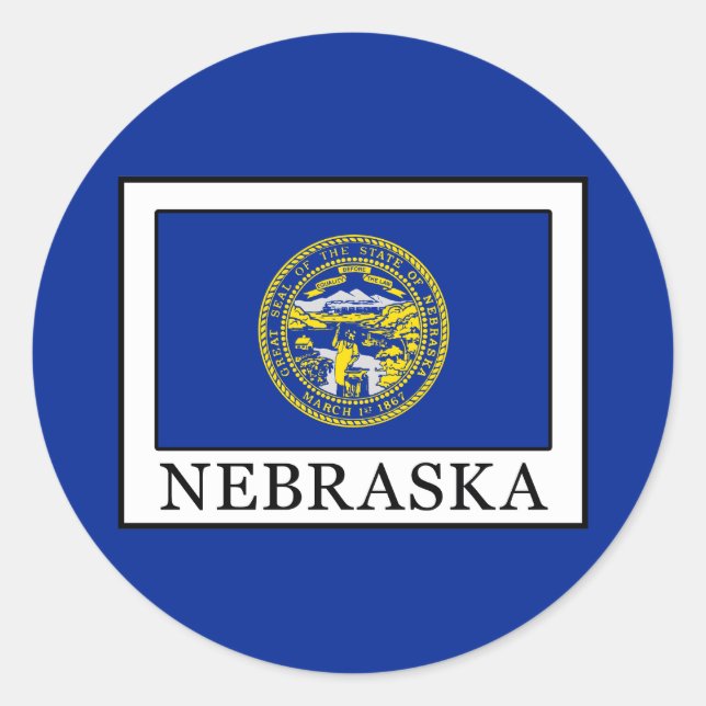 Adesivo Redondo Nebraska (Frente)