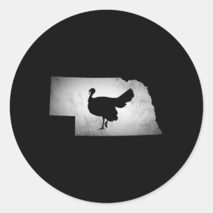 Adesivo Redondo Nebraska Turkey Hunting