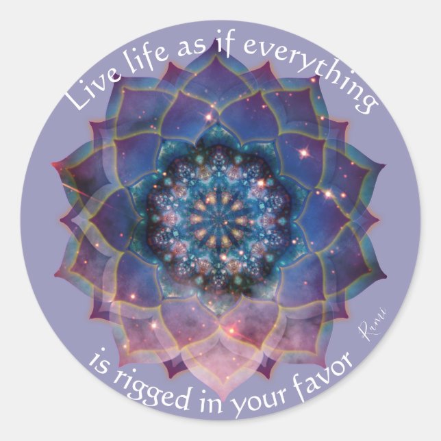 Adesivo Redondo Nebula Bloom | Mandala (Frente)