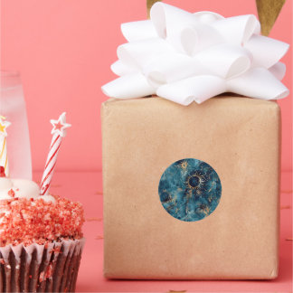 Adesivo Redondo Nebula Dark Sun Envelope Personalizado Astronomia