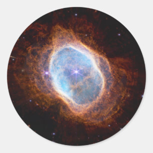 Adesivo Redondo Nebula do Anel Sul do Telescópio JWST James Webb
