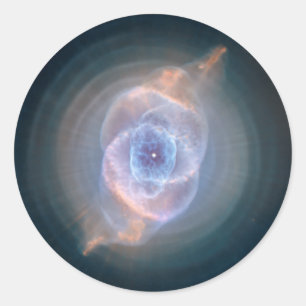 Adesivo Redondo Nebula Ocular De Gatos