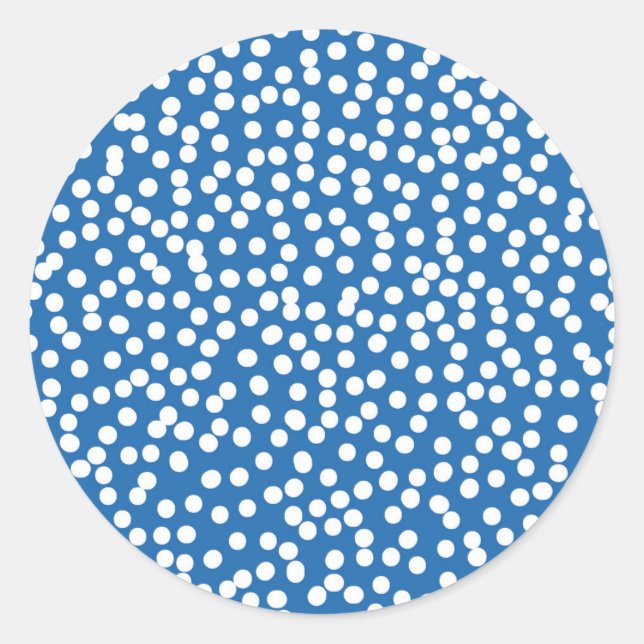 Adesivo Redondo Nebulas Blue Snow Does Sticker (Frente)