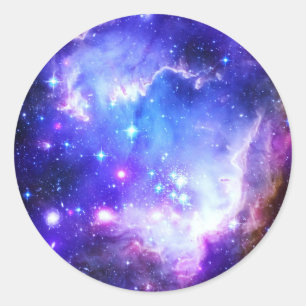 Adesivo Redondo Nebulosa Azul