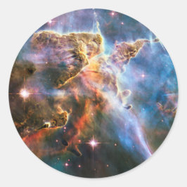 Adesivo Redondo Nebulosa da galáxia espacial. Estrelas do Universo