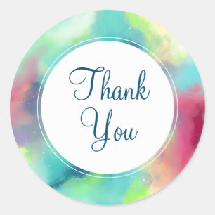 Adesivo Redondo Nebulosa do Espaço Verde Moderno e Vermelho