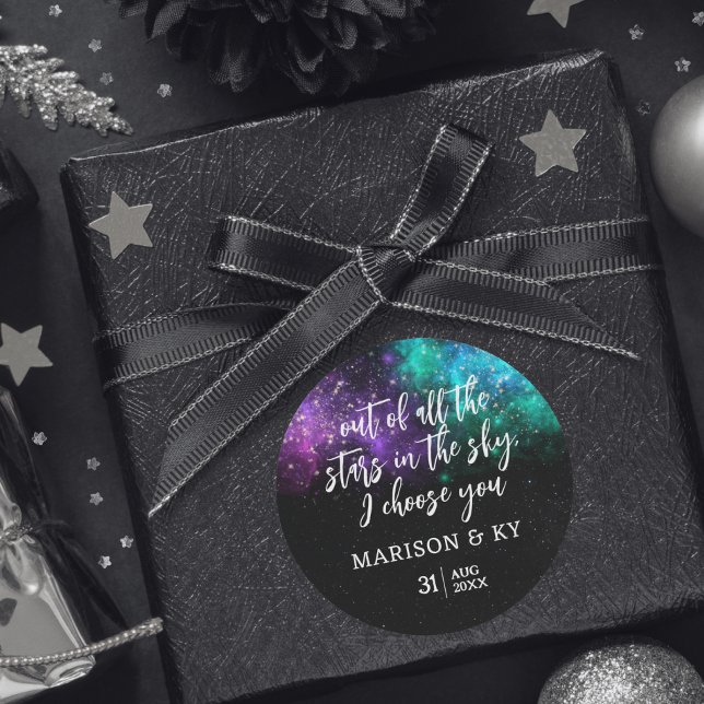 Adesivo Redondo Nebulosa Espacial Céu Celestial Nebula Dourada Cas (Criador carregado)