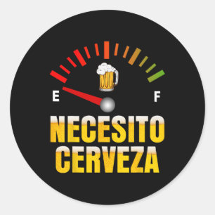 Adesivo Redondo Necesito Cerveza Preciso De Cerveja Em Mardi Gras 