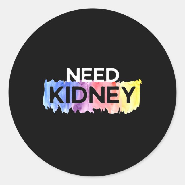 Adesivo Redondo Necessidade de Sensibilização para a Doença Renal  (Frente)