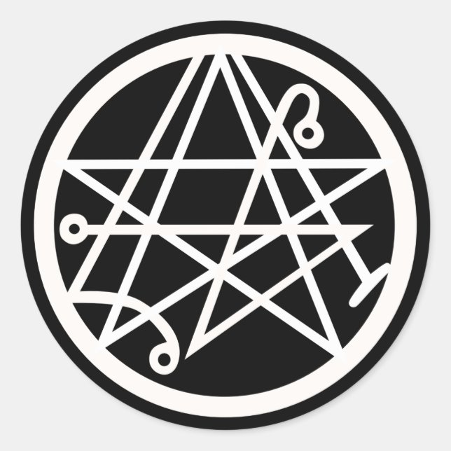 Adesivo Redondo Necronomicon Classic Round Sticker (Frente)