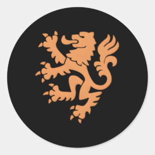 Adesivo Redondo Nederland Emblem Lion Países Baixos
