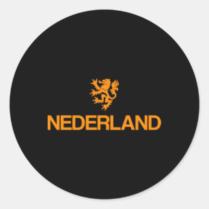 Adesivo Redondo Nederland Emblem Lion Países Baixos