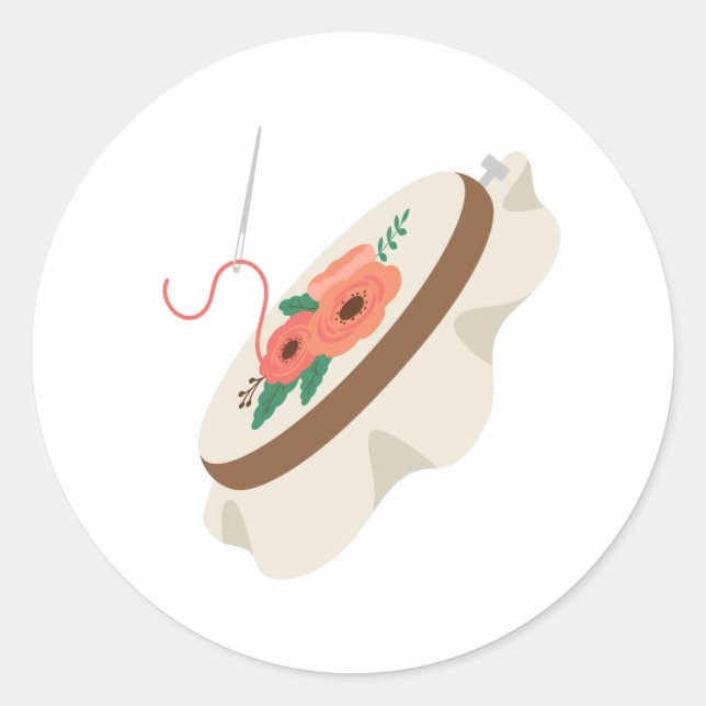 Adesivo Redondo Needlepoint (Frente)