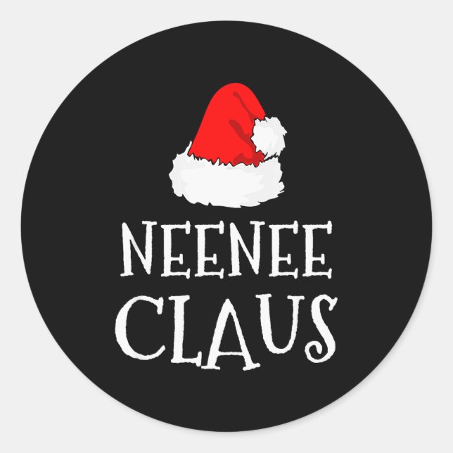 Adesivo Redondo Neenee Claus Christmas Santas Pajama Family Matchi (Frente)
