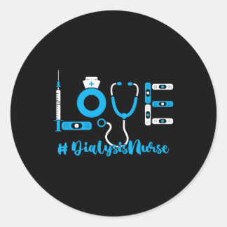 Adesivo Redondo Nefrologia Enfermeira de Diálise Amor Enfermeiro d