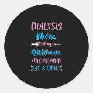 Adesivo Redondo Nefrologia Médica RN Enfermeira de Diálise Funny