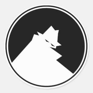 Adesivo Redondo Negativo do LADRÃO