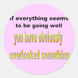 Adesivo Redondo Negligenciado algo