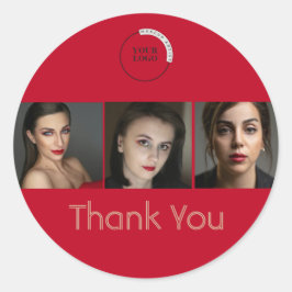 Adesivo Redondo Negócio de Maquiagem 