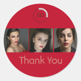 Adesivo Redondo Negócio de Maquiagem 