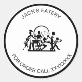 Adesivo Redondo negócio de mercearia