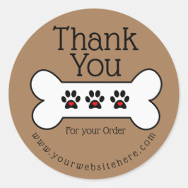 Adesivo Redondo Negócio de padaria de tratamento de cães | Persona