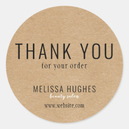 Adesivo Redondo Negócios Obrigado Simples Moderno Russo