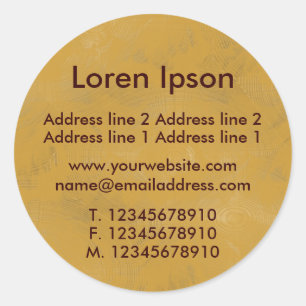 Adesivo Redondo Negócios / Perfil da Textura Oche