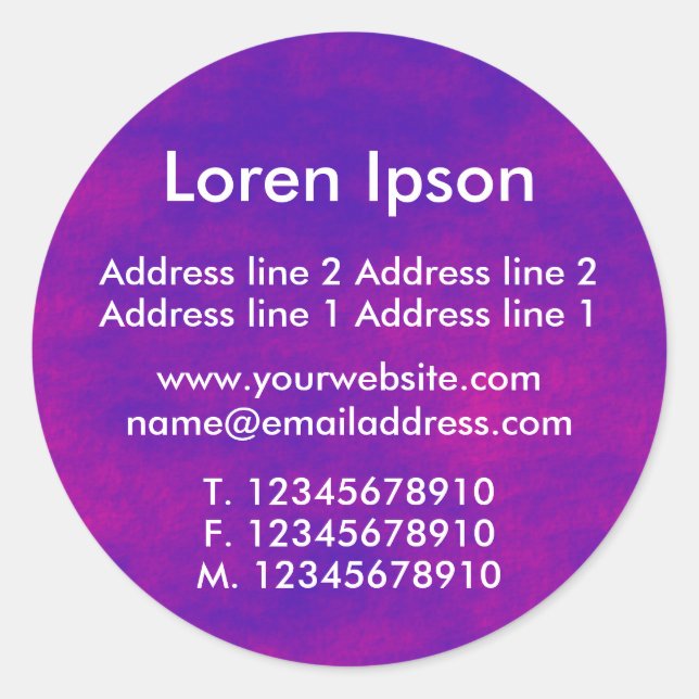 Adesivo Redondo Negócios / Perfil do Alienígena Sky II (Frente)