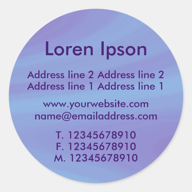 Adesivo Redondo Negócios / Perfil do Céu Polido (Frente)