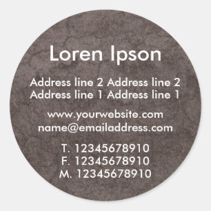 Adesivo Redondo Negócios / Perfil do Ground