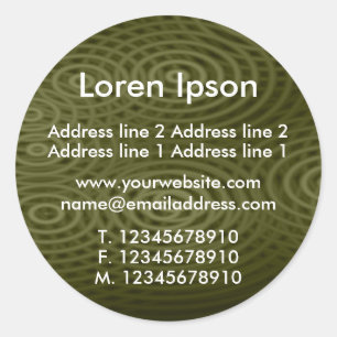 Adesivo Redondo Negócios / Perfil Verde de Chuva Elétrica