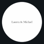 Adesivo Redondo Negra Clássica Elegante Minimalista Negra<br><div class="desc">Esse modelo pode ser personalizado para atender a todas as profissões profissionais.</div>