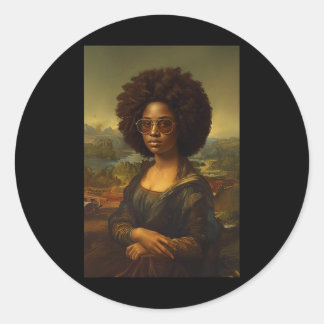 Adesivo Redondo Negra Lisa Afro-Americana Historia Negra