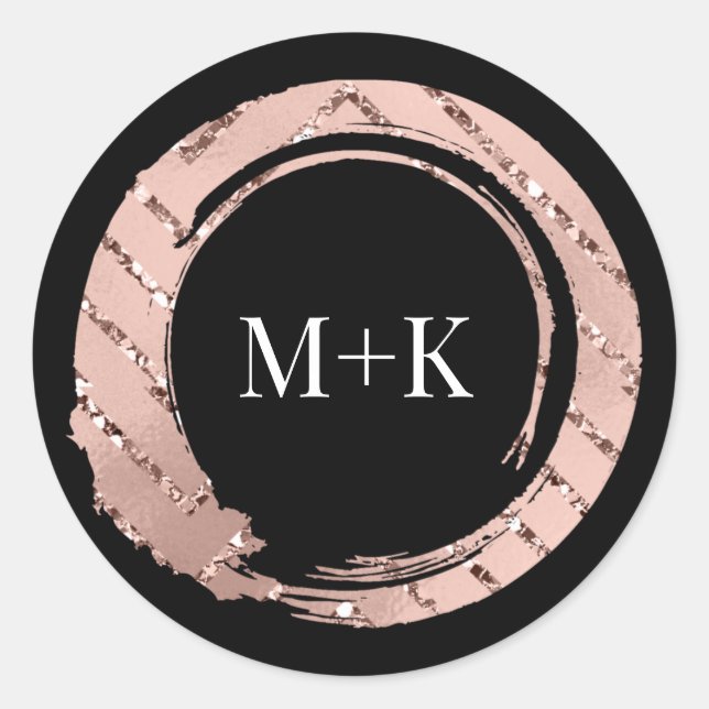 Adesivo Redondo Negra Negra-Nata Negra-Nupa-Blush de Rosa de Monog (Frente)