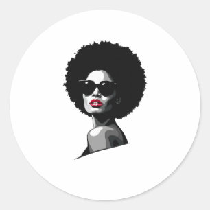 Adesivo Redondo Negras enfrentam afro-americanas no 10º aniversári