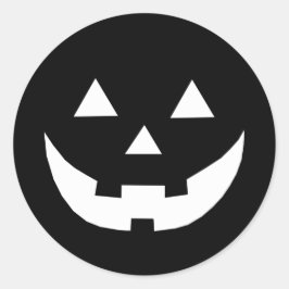 Adesivo Redondo Negro assustador Jack ou Dia de as Bruxas engraçad