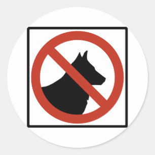 Adesivo Redondo Nenhum cão reservou/nenhum animal de estimação