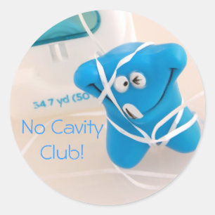 Adesivo Redondo Nenhum clube da cavidade!